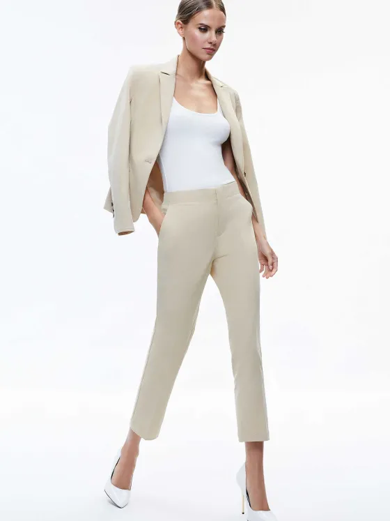 Women Alice and Olivia Nicky Chino Waistband Slim Ankle Pant