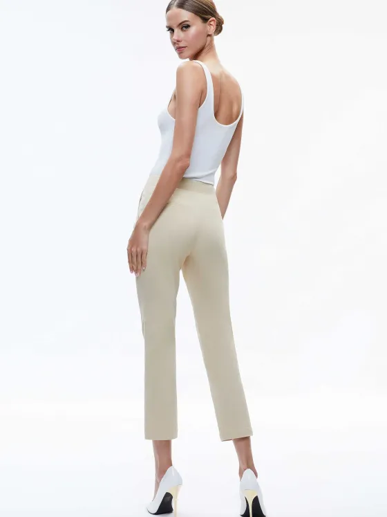 Women Alice and Olivia Nicky Chino Waistband Slim Ankle Pant