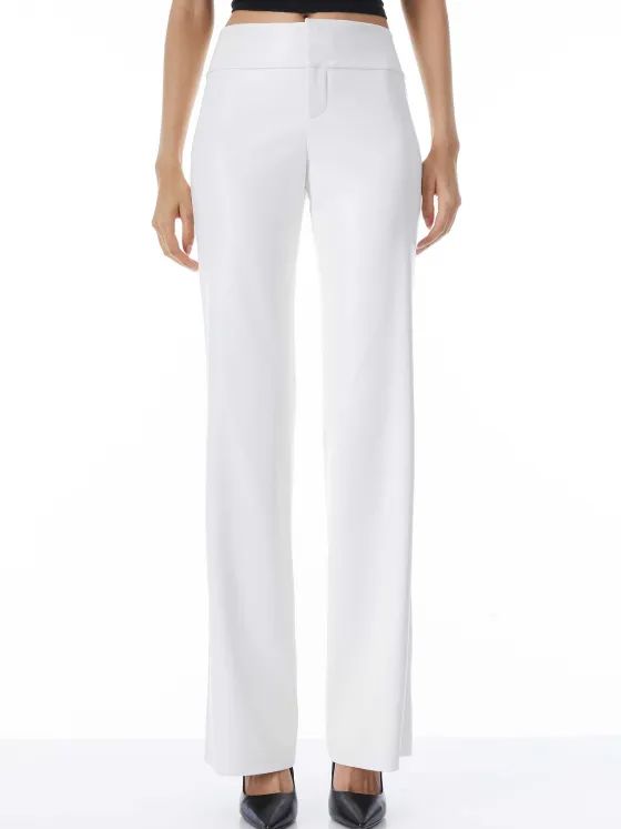 Women Alice and Olivia Olivia Vegan Leather Bootcut Pant