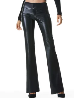 Women Alice and Olivia Olivia Vegan Leather Bootcut Pant