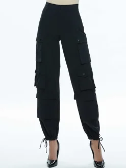 Women Alice and Olivia Olympia High Rise Ankle Tie Cargo Pants