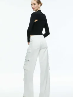 Women Alice and Olivia Olympia Mid Rise Baggy Cargo Pants