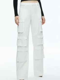 Women Alice and Olivia Olympia Mid Rise Baggy Cargo Pants