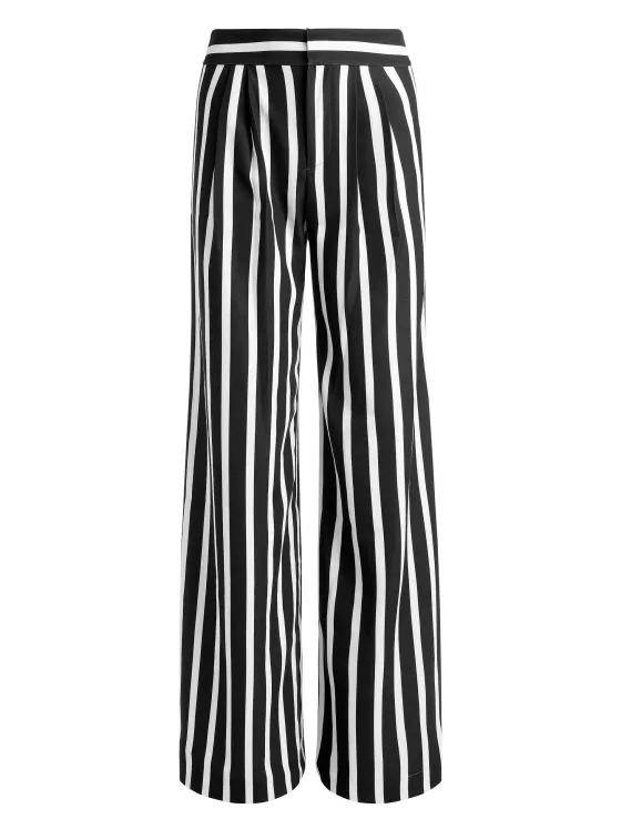 Women Alice and Olivia Pompey High Waisted Pleated Pants