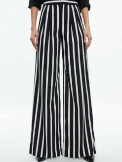 Women Alice and Olivia Pompey High Waisted Pleated Pants