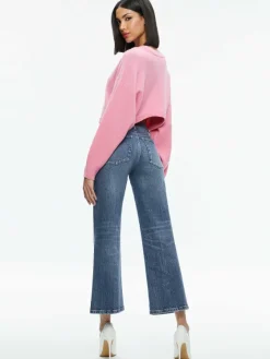 Women Alice and Olivia Posey Crewneck Sweater