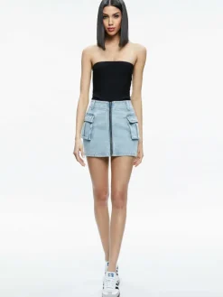 Women Alice and Olivia Rahmi Cargo Mini Skirt