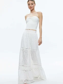 Women Alice and Olivia Reise Panelled Maxi Skirt