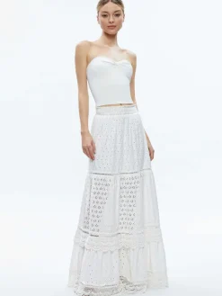 Women Alice and Olivia Reise Panelled Maxi Skirt