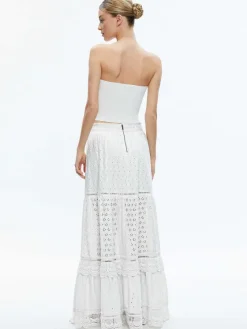 Women Alice and Olivia Reise Panelled Maxi Skirt