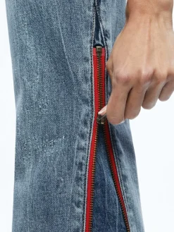 Women Alice and Olivia Rey Side Zipper Wide Leg Jean