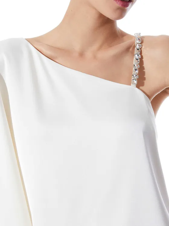 Women Alice and Olivia Riko One Shoulder Embellished Strap Top