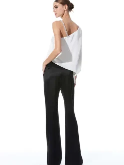 Women Alice and Olivia Riko One Shoulder Embellished Strap Top
