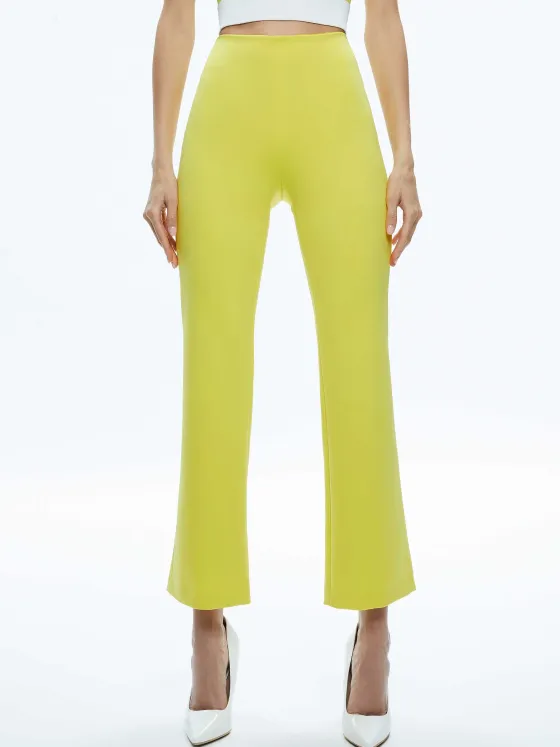 Women Alice and Olivia Rmp Mid Rise Back-Zip Bootcut Ankle Pant