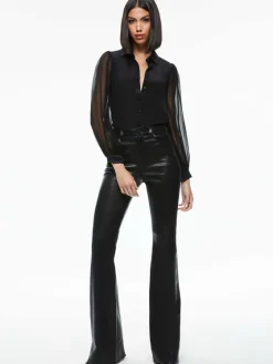Women Alice and Olivia Roanne Blouson Sleeve Button Down