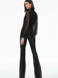 Women Alice and Olivia Roanne Blouson Sleeve Button Down