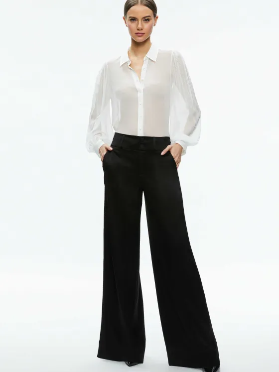 Women Alice and Olivia Roanne Sheer Blouse