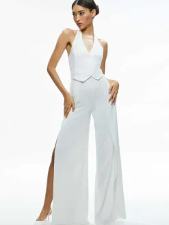Women Alice and Olivia Robin Halterneck Vest Jumpsuit