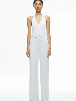 Women Alice and Olivia Robin Halterneck Vest Jumpsuit