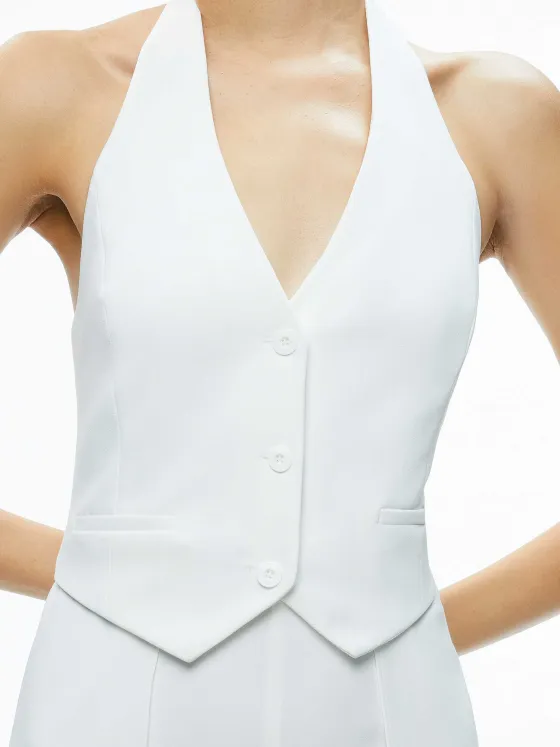 Women Alice and Olivia Robin Halterneck Vest Jumpsuit