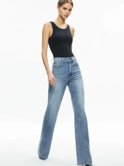 Women Alice and Olivia Rothy Sleeveless Sculpt Bodysuit