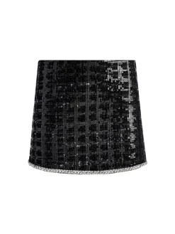 Women Alice and Olivia Rubi Sequin Tweed Mini Skirt