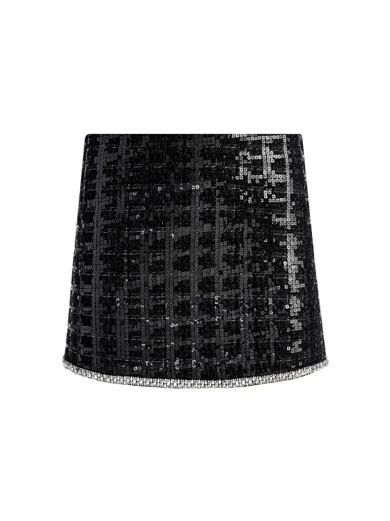 Women Alice and Olivia Rubi Sequin Tweed Mini Skirt