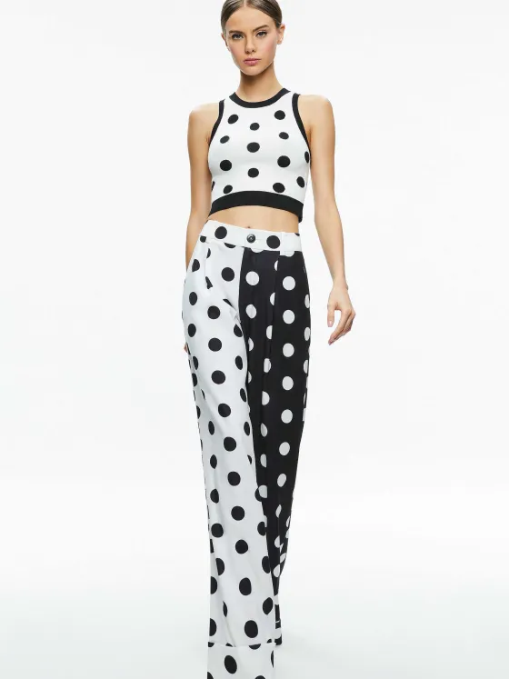 Women Alice and Olivia Rydel Cropped Tank + Tomasa High Rise Pant