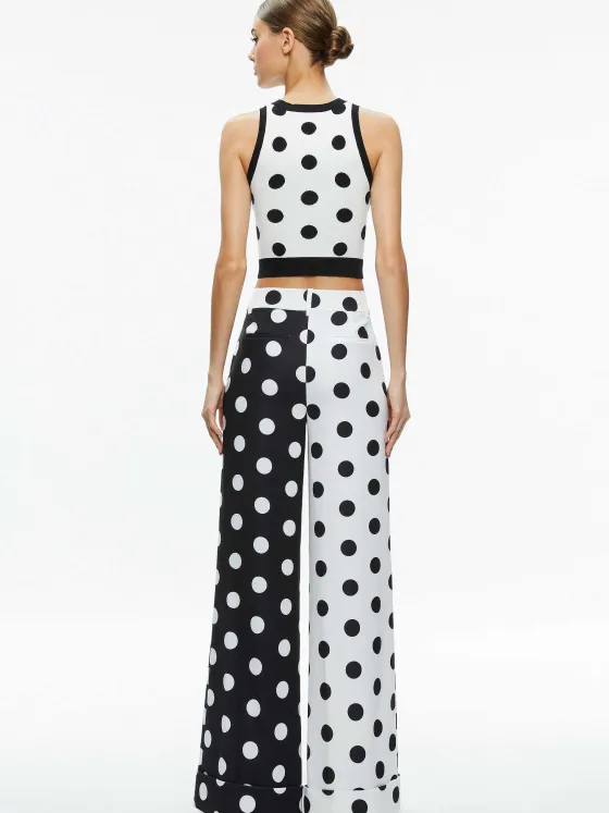 Women Alice and Olivia Rydel Cropped Tank + Tomasa High Rise Pant