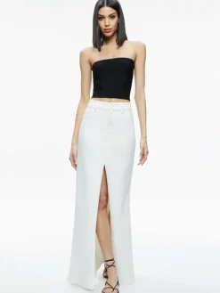 Women Alice and Olivia Rye High Rise Maxi Skirt