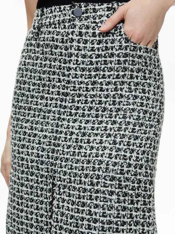 Women Alice and Olivia Rye Tweed Maxi Skirt