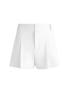 Women Alice and Olivia Scarlet High Rise Vegan Leather Flutter Shorts