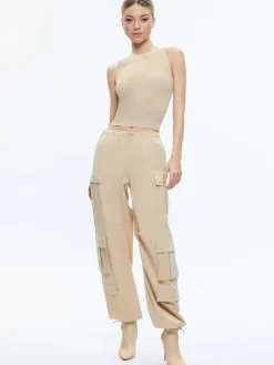 Women Alice and Olivia Shara Mid Rise Parachute Cargo Pants