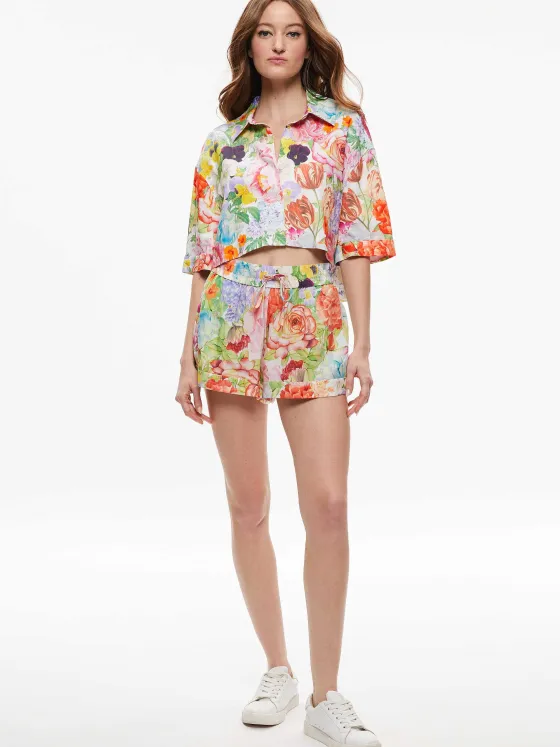Women Alice and Olivia Sheena High Wasited Flowy Short