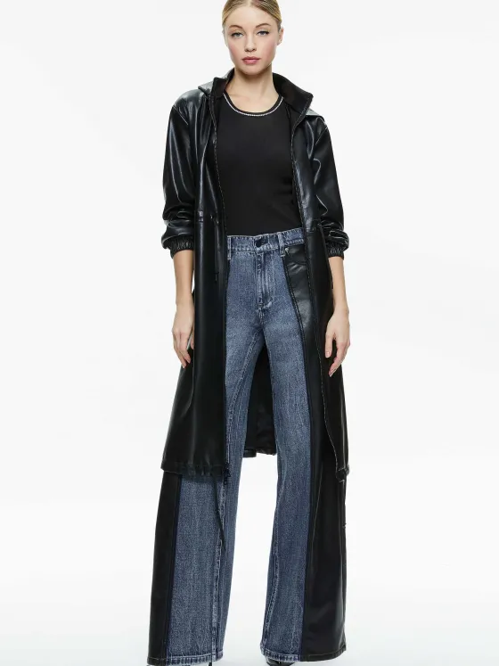 Women Alice and Olivia Simson Vegan Leather Windbreaker
