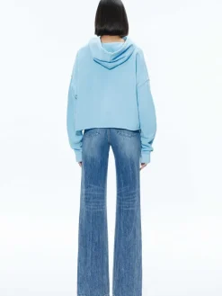 Women Alice and Olivia Sunny Boxy Cropped Hoodie