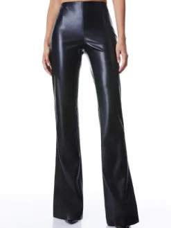 Women Alice and Olivia Teeny Vegan Leather Side Slit Pant