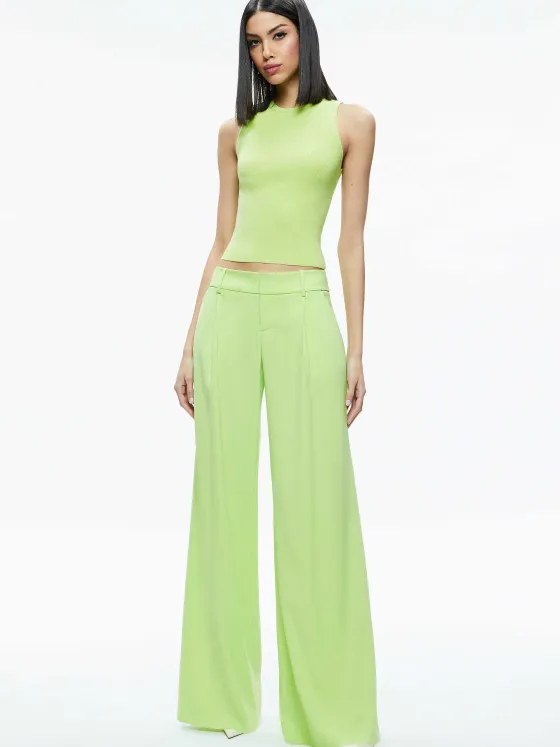 Women Alice and Olivia Tonita Ribbed Tank