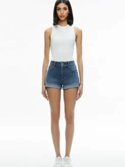 Women Alice and Olivia Trish Low Rise Baggy Short With Raw Hem