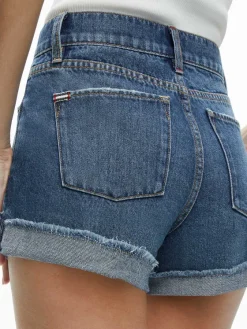 Women Alice and Olivia Trish Low Rise Baggy Short With Raw Hem