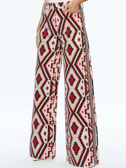 Women Alice and Olivia Trish Mid Rise Baggy Jean