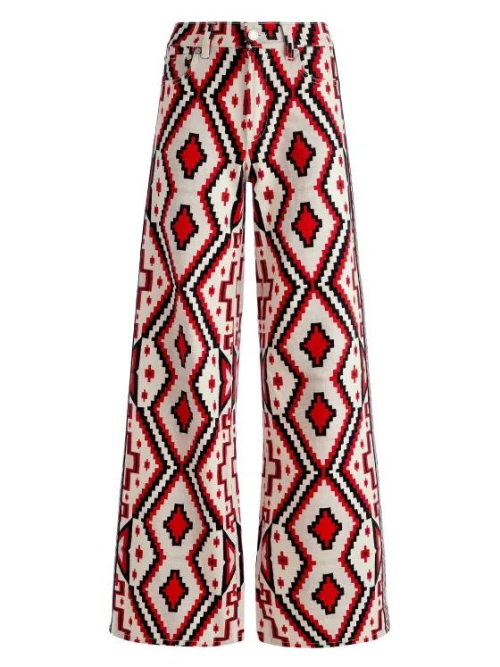 Women Alice and Olivia Trish Mid Rise Baggy Jean
