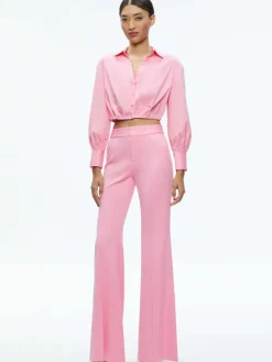 Women Alice and Olivia Trudy Cropped Button Down