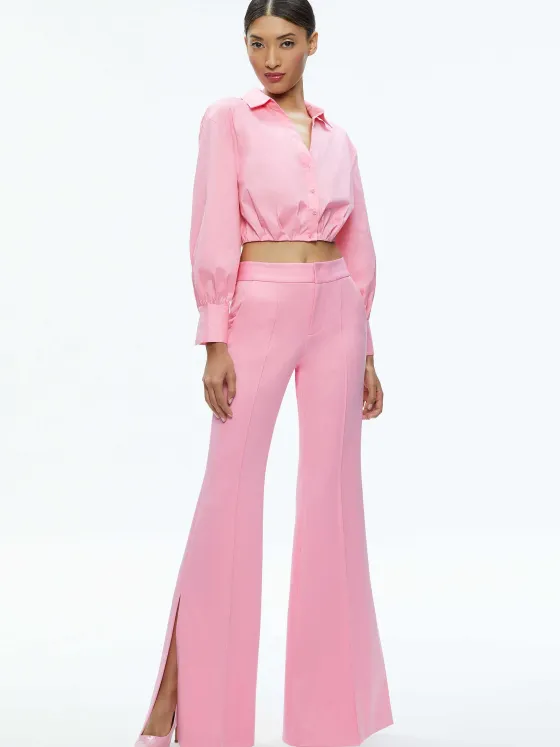 Women Alice and Olivia Trudy Cropped Button Down