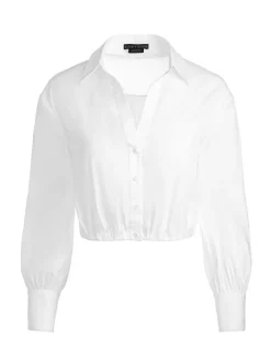 Women Alice and Olivia Trudy Cropped Button Down