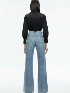 Women Alice and Olivia Trudy Cropped Button Down