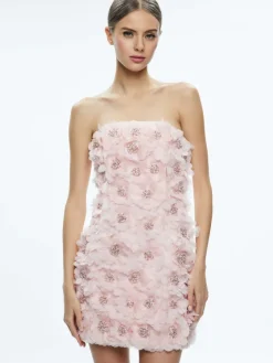 Women Alice and Olivia Velia Embellished Strapless Mini Dress