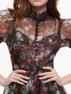 Women Alice and Olivia Vernita Puff Sleeve Mini Dress