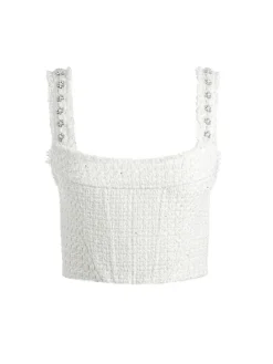 Women Alice and Olivia Vicenta Embellished Structured Corset + Ecenia Mini Skirt