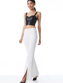 Women Alice and Olivia Walker Slim Front Slit Pants